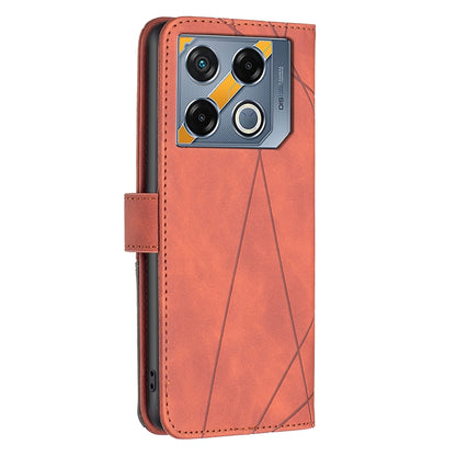 Infinix GT 20 Pro 5G Wallet Case – Rhombus Texture PU Leather, Magnetic Buckle, Card Slots, Stand Function, Shockproof Protective Cover