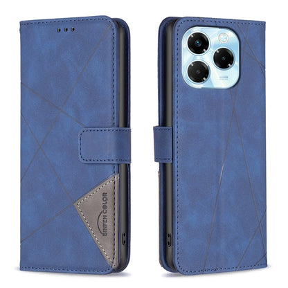 Infinix Note 40X 5G Wallet Case – Rhombus Texture PU Leather, Magnetic Buckle, Card Slots, Stand Function, Shockproof Protective Cover