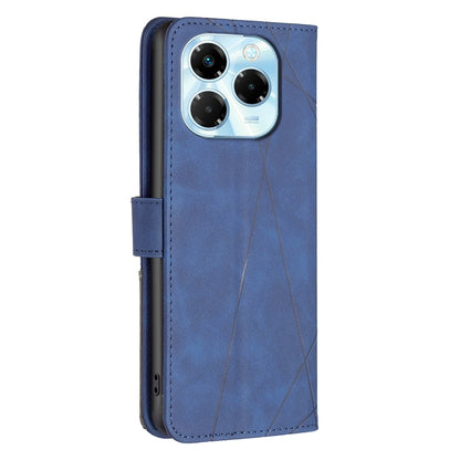 Infinix Note 40X 5G Wallet Case – Rhombus Texture PU Leather, Magnetic Buckle, Card Slots, Stand Function, Shockproof Protective Cover