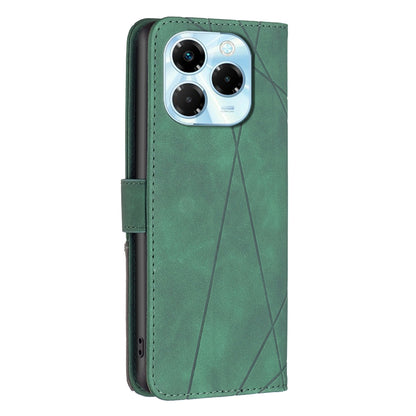 Infinix Note 40X 5G Wallet Case – Rhombus Texture PU Leather, Magnetic Buckle, Card Slots, Stand Function, Shockproof Protective Cover