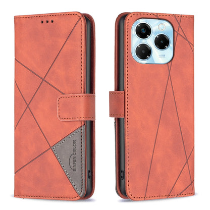Infinix Note 40X 5G Wallet Case – Rhombus Texture PU Leather, Magnetic Buckle, Card Slots, Stand Function, Shockproof Protective Cover
