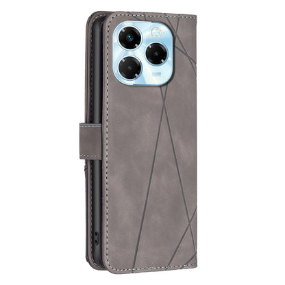 Infinix Note 40X 5G Wallet Case – Rhombus Texture PU Leather, Magnetic Buckle, Card Slots, Stand Function, Shockproof Protective Cover