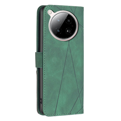 Infinix Zero 40 4G Wallet Case – Rhombus Texture PU Leather, Magnetic Buckle, Card Slots, Stand Function, Shockproof Protective Cover