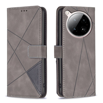 Infinix Zero 40 4G Wallet Case – Rhombus Texture PU Leather, Magnetic Buckle, Card Slots, Stand Function, Shockproof Protective Cover