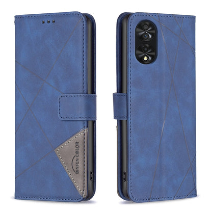 TCL 40 NxtPaper Wallet Case – Rhombus Texture PU Leather, Magnetic Buckle, Card Slots, Stand Function, Shockproof Protective Cover