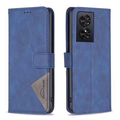 TCL 50 SE Wallet Case – Rhombus Texture PU Leather, Magnetic Buckle, Card Slots, Stand Function, Shockproof Protective Cover