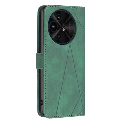 TCL 50 XE Wallet Case – Rhombus Texture PU Leather, Magnetic Buckle, Card Slots, Stand Function, Shockproof Protective Cover