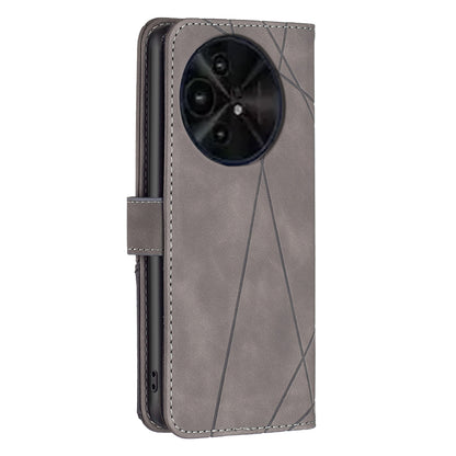 TCL 50 XE Wallet Case – Rhombus Texture PU Leather, Magnetic Buckle, Card Slots, Stand Function, Shockproof Protective Cover