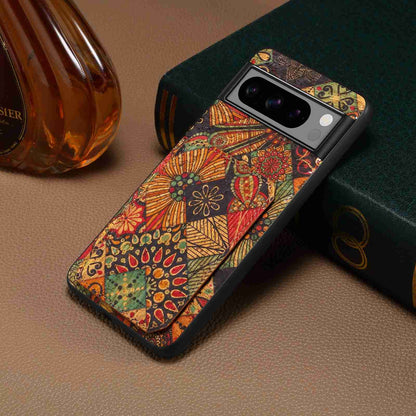 Google Pixel 6 Dual Card Slot Holder Phone Case – Patterned Design, Scratch & Dirt Protection, Convenient Holder