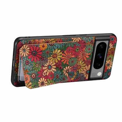 Google Pixel 6 Dual Card Slot Holder Phone Case – Patterned Design, Scratch & Dirt Protection, Convenient Holder