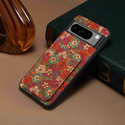 Google Pixel 6 Dual Card Slot Holder Phone Case – Patterned Design, Scratch & Dirt Protection, Convenient Holder