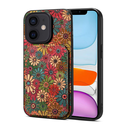 iPhone 11 Dual Card Slot Holder Phone Case – Patterned Design, Scratch & Dirt Protection, Convenient Holder