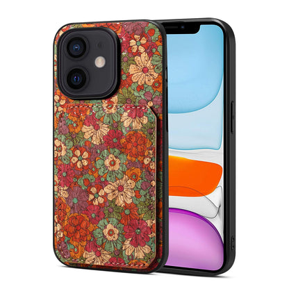iPhone 11 Dual Card Slot Holder Phone Case – Patterned Design, Scratch & Dirt Protection, Convenient Holder
