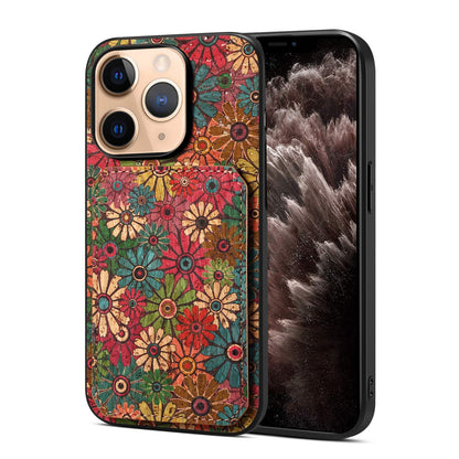 iPhone 11 Pro Dual Card Slot Holder Phone Case – Patterned Design, Scratch & Dirt Protection, Convenient Holder