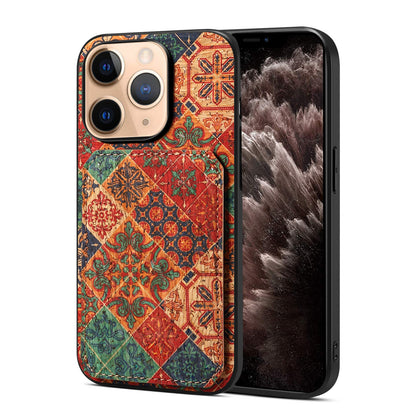 iPhone 11 Pro Dual Card Slot Holder Phone Case – Patterned Design, Scratch & Dirt Protection, Convenient Holder