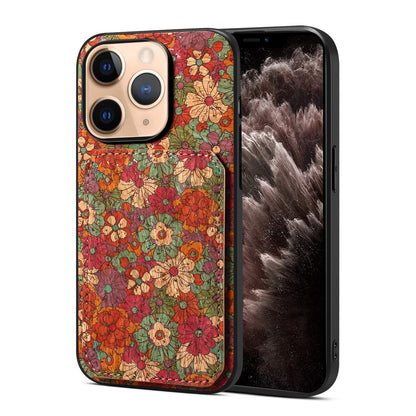 iPhone 11 Pro Max Dual Card Slot Holder Phone Case – Patterned Design, Scratch & Dirt Protection, Convenient Holder