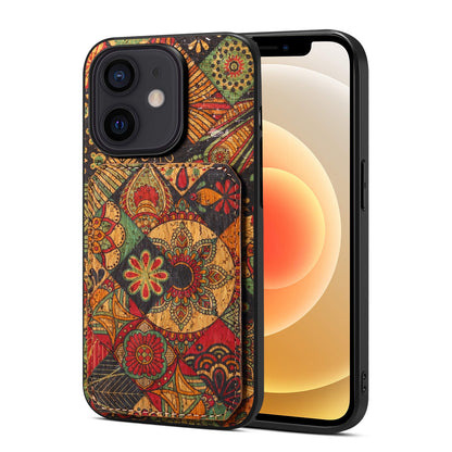 iPhone 12 Dual Card Slot Holder Phone Case – Patterned Design, Scratch & Dirt Protection, Convenient Holder