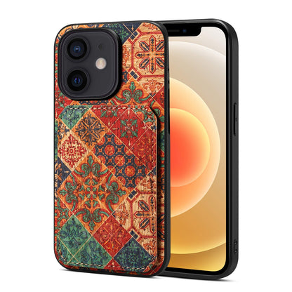 iPhone 12 Dual Card Slot Holder Phone Case – Patterned Design, Scratch & Dirt Protection, Convenient Holder