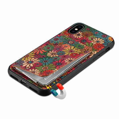 iPhone 12 Pro Max Dual Card Slot Holder Phone Case – Patterned Design, Scratch & Dirt Protection, Convenient Holder