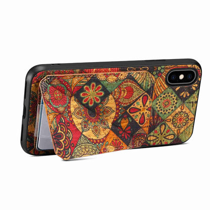 iPhone 13 Pro Dual Card Slot Holder Phone Case – Patterned Design, Scratch & Dirt Protection, Convenient Holder