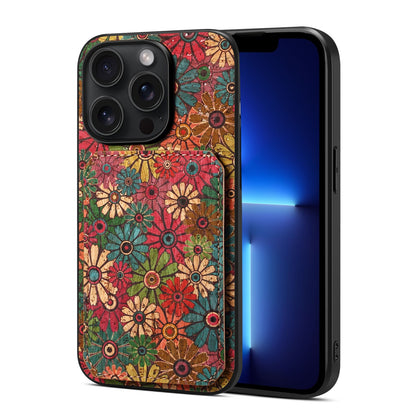 iPhone 13 Pro Dual Card Slot Holder Phone Case – Patterned Design, Scratch & Dirt Protection, Convenient Holder