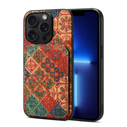 iPhone 13 Pro Max Dual Card Slot Holder Phone Case – Patterned Design, Scratch & Dirt Protection, Convenient Holder