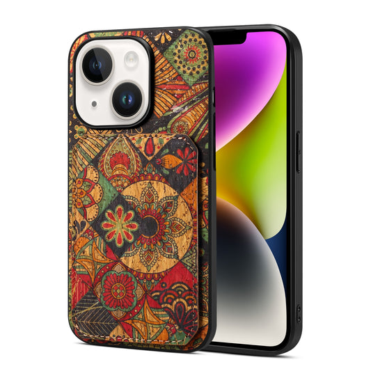 iPhone 14 Dual Card Slot Holder Phone Case – Patterned Design, Scratch & Dirt Protection, Convenient Holder