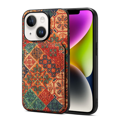 iPhone 14 Dual Card Slot Holder Phone Case – Patterned Design, Scratch & Dirt Protection, Convenient Holder
