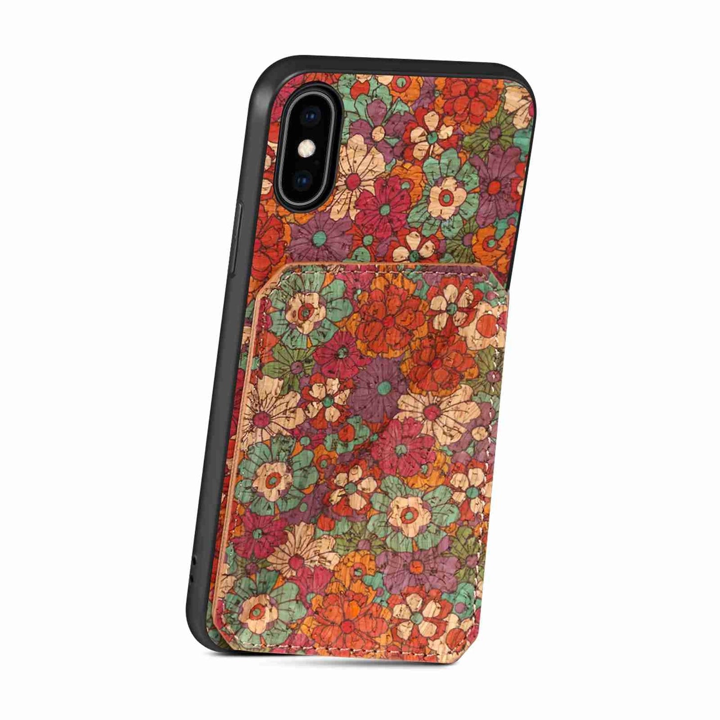 iPhone 15 Plus Dual Card Slot Holder Phone Case – Patterned Design, Scratch & Dirt Protection, Convenient Holder