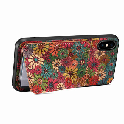 iPhone 15 Pro Max Dual Card Slot Holder Phone Case – Patterned Design, Scratch & Dirt Protection, Convenient Holder
