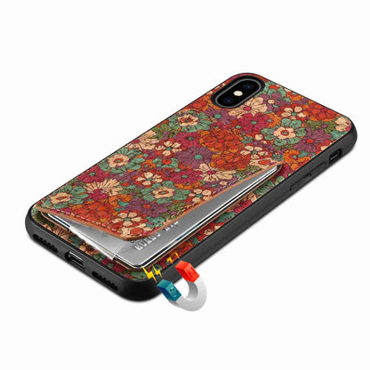 iPhone 15 Pro Max Dual Card Slot Holder Phone Case – Patterned Design, Scratch & Dirt Protection, Convenient Holder