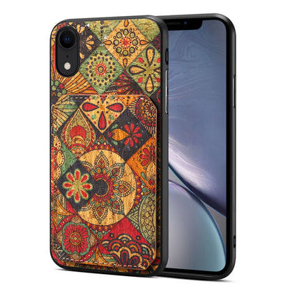 iPhone XR Dual Card Slot Holder Phone Case – Patterned Design, Scratch & Dirt Protection, Convenient Holder