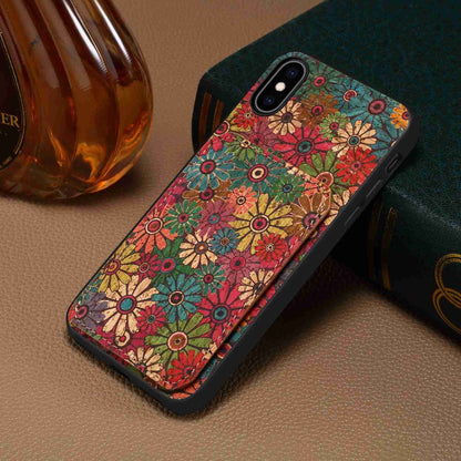 iPhone XR Dual Card Slot Holder Phone Case – Patterned Design, Scratch & Dirt Protection, Convenient Holder