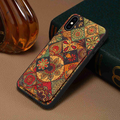 iPhone XS Max Dual Card Slot Holder Phone Case – Patterned Design, Scratch & Dirt Protection, Convenient Holder