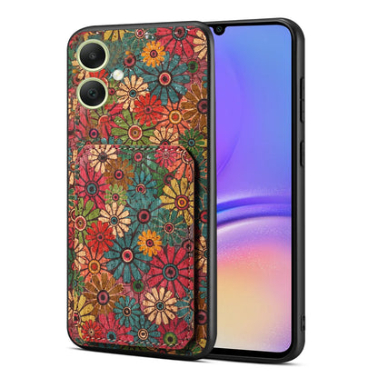 Samsung Galaxy A05 Dual Card Slot Holder Phone Case – Patterned Design, Scratch & Dirt Protection, Convenient Holder