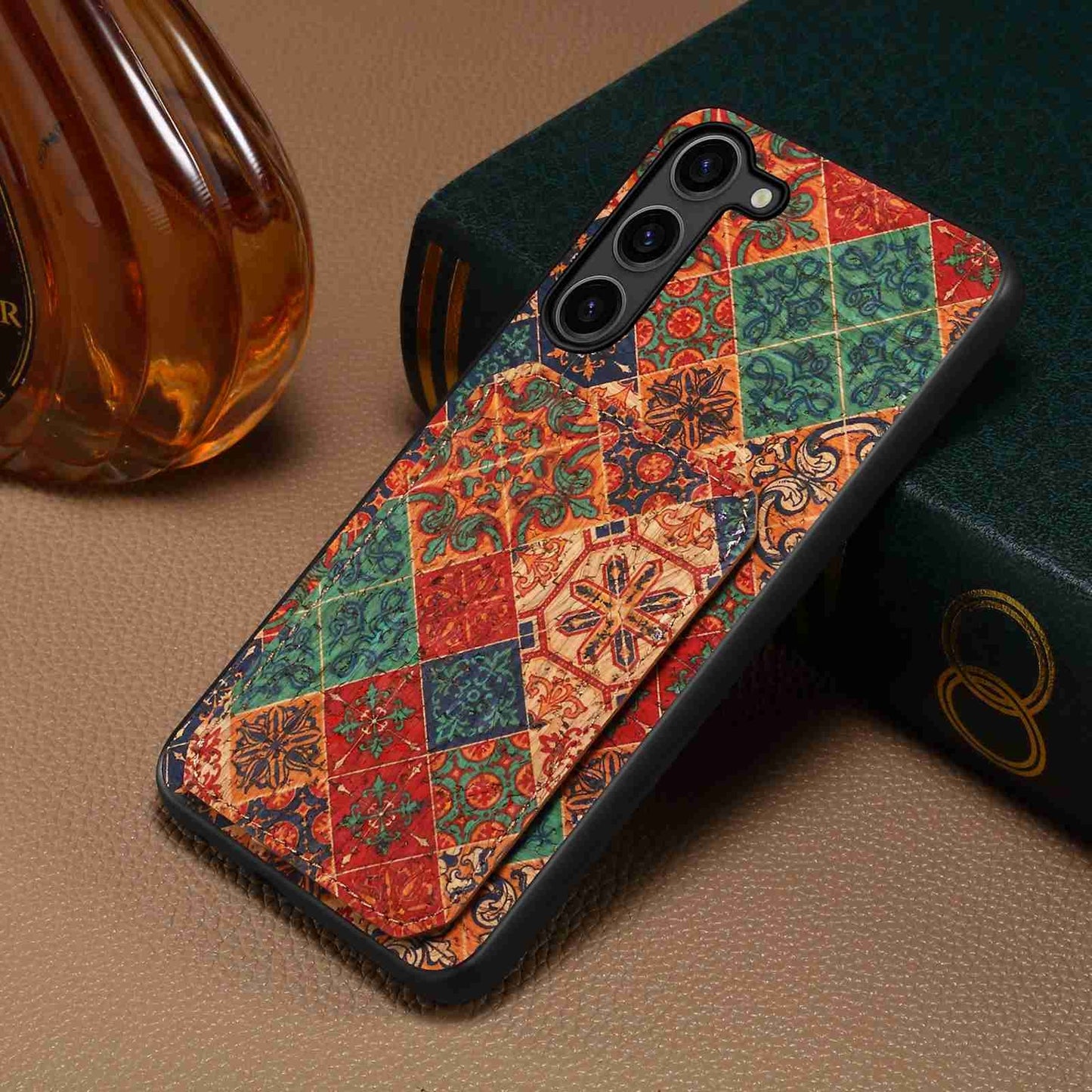 Samsung Galaxy A05 Dual Card Slot Holder Phone Case – Patterned Design, Scratch & Dirt Protection, Convenient Holder