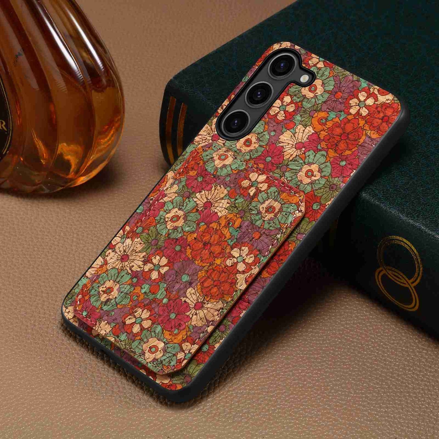 Samsung Galaxy A05 Dual Card Slot Holder Phone Case – Patterned Design, Scratch & Dirt Protection, Convenient Holder