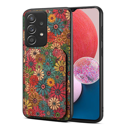 Samsung Galaxy A13 Dual Card Slot Holder Phone Case – Patterned Design, Scratch & Dirt Protection, Convenient Holder