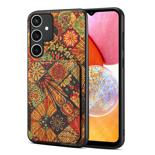 Samsung Galaxy A14 Dual Card Slot Holder Phone Case – Patterned Design, Scratch & Dirt Protection, Convenient Holder