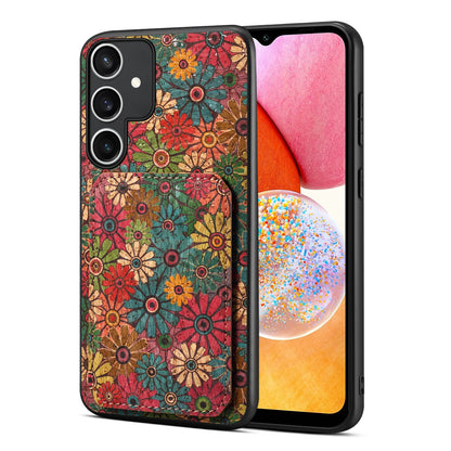 Samsung Galaxy A14 Dual Card Slot Holder Phone Case – Patterned Design, Scratch & Dirt Protection, Convenient Holder