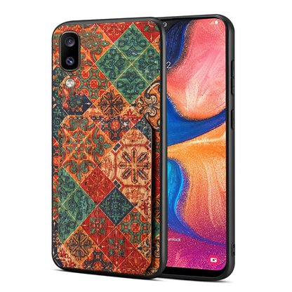 Samsung Galaxy A20 Dual Card Slot Holder Phone Case – Patterned Design, Scratch & Dirt Protection, Convenient Holder