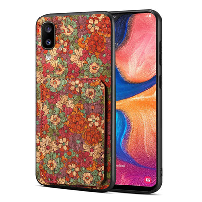 Samsung Galaxy A20 Dual Card Slot Holder Phone Case – Patterned Design, Scratch & Dirt Protection, Convenient Holder