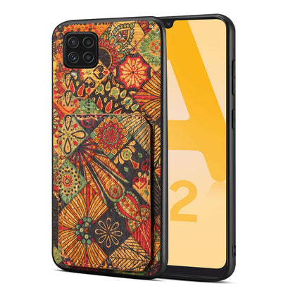 Samsung Galaxy A22 Dual Card Slot Holder Phone Case – Patterned Design, Scratch & Dirt Protection, Convenient Holder