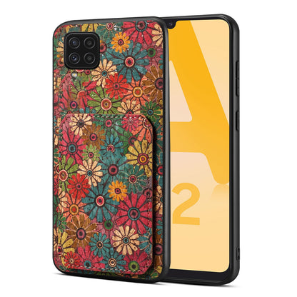 Samsung Galaxy A22 Dual Card Slot Holder Phone Case – Patterned Design, Scratch & Dirt Protection, Convenient Holder