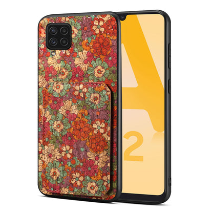 Samsung Galaxy A22 Dual Card Slot Holder Phone Case – Patterned Design, Scratch & Dirt Protection, Convenient Holder
