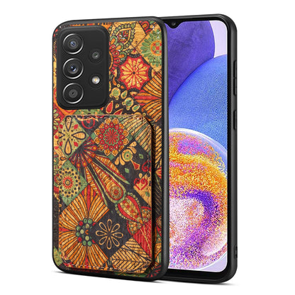 Samsung Galaxy A23 Dual Card Slot Holder Phone Case – Patterned Design, Scratch & Dirt Protection, Convenient Holder