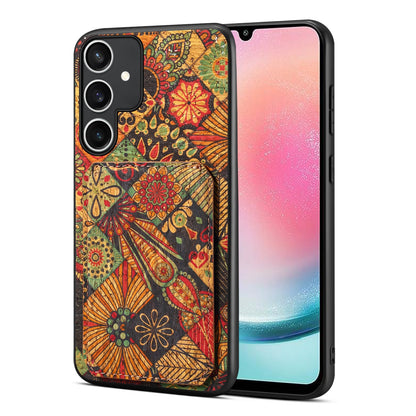 Samsung Galaxy A24 Dual Card Slot Holder Phone Case – Patterned Design, Scratch & Dirt Protection, Convenient Holder