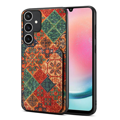 Samsung Galaxy A24 Dual Card Slot Holder Phone Case – Patterned Design, Scratch & Dirt Protection, Convenient Holder
