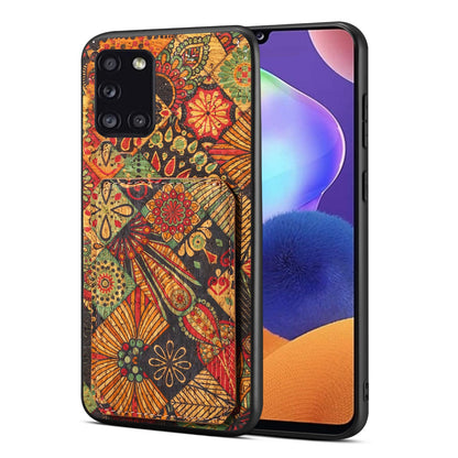 Samsung Galaxy A31 Dual Card Slot Holder Phone Case – Patterned Design, Scratch & Dirt Protection, Convenient Holder