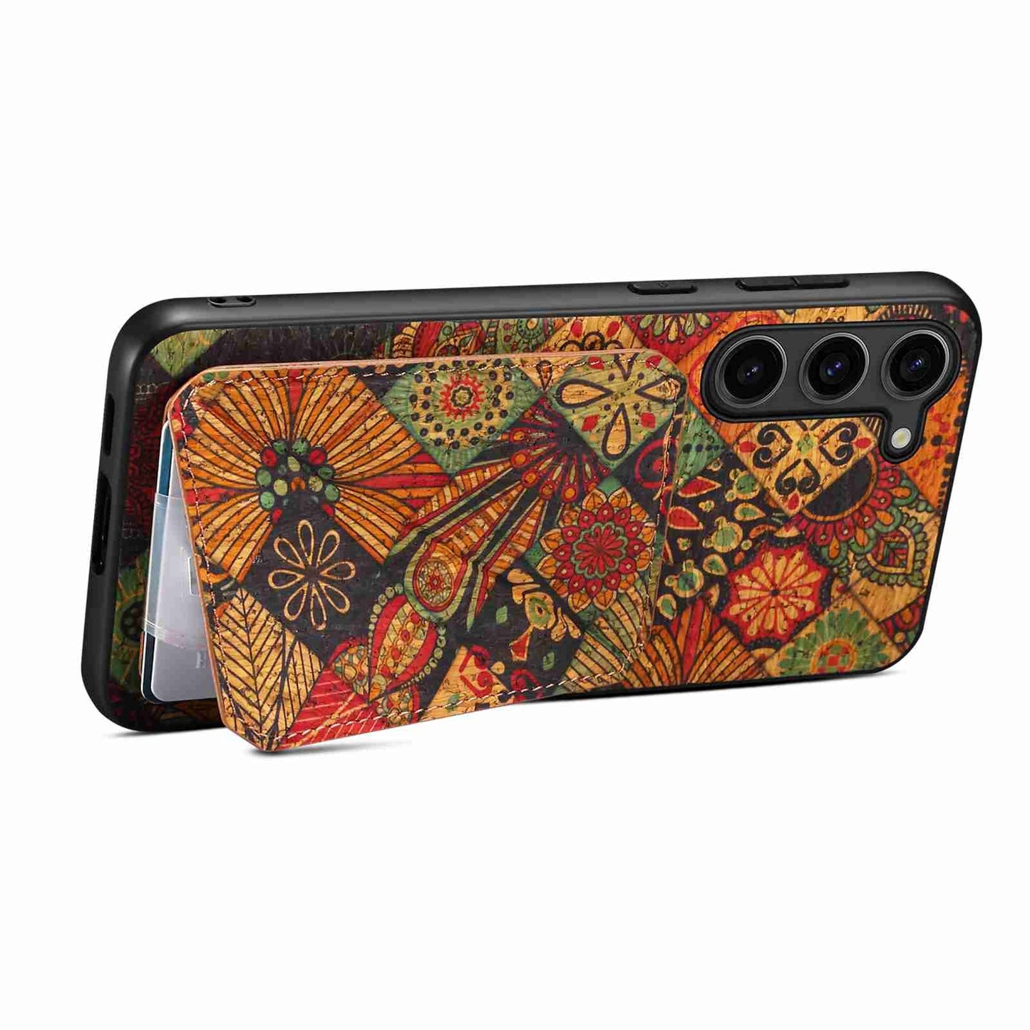 Samsung Galaxy A31 Dual Card Slot Holder Phone Case – Patterned Design, Scratch & Dirt Protection, Convenient Holder